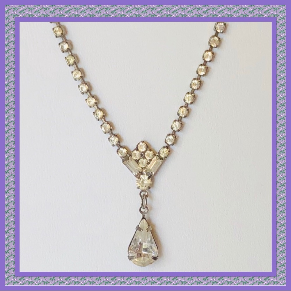 Vintage 80’s RHINESTONE NECKLACE